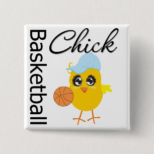 Basketball Chick 15 Cm Square Badge