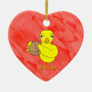 Basketball Chick Ceramic Tree Decoration