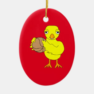 Basketball Chick Ceramic Tree Decoration