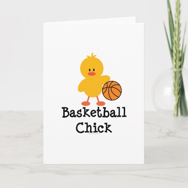 Basketball Chick Greeting Card (Front)