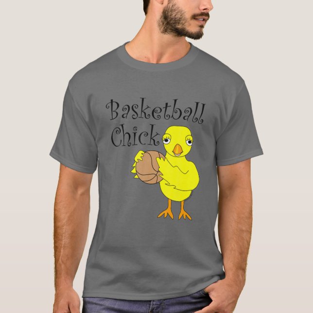 Basketball Chick Text T-Shirt (Front)