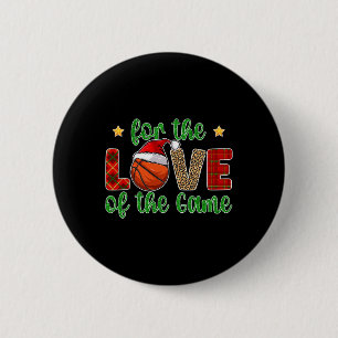 Basketball Christmas Basketball Player Xmas Santa  6 Cm Round Badge