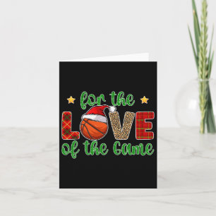 Basketball Christmas Basketball Player Xmas Santa  Card