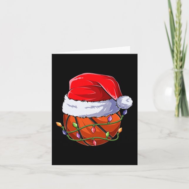 Basketball Christmas Boy Apparel Card (Front)