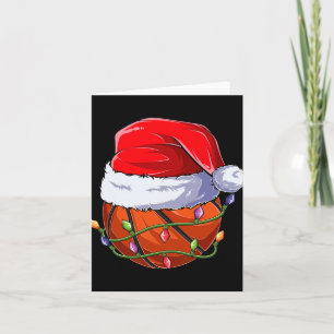 Basketball Christmas Boy Apparel, Funny Santa Srt  Card