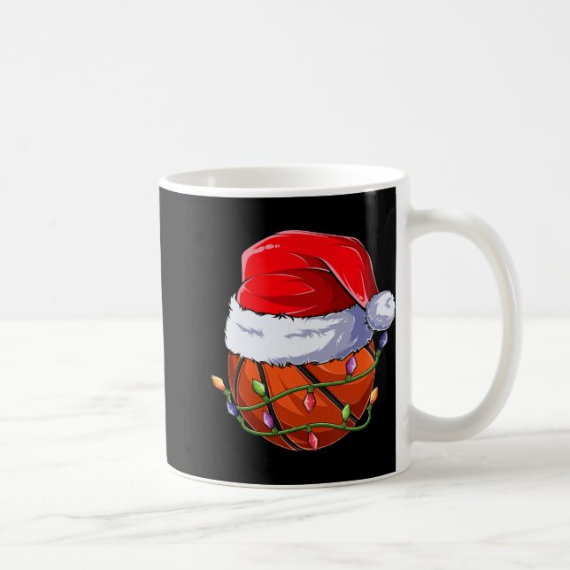 Basketball Christmas Boy Apparel, Funny Santa Srt  Coffee Mug (Right)