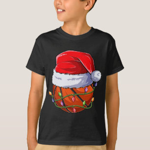 Basketball Christmas Boy Apparel, Funny Santa Srt  T-Shirt