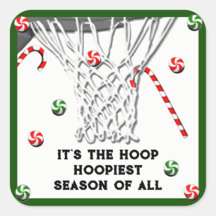 Basketball Christmas Classic Round Sticker