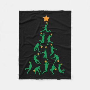 Basketball Christmas Fleece Blanket