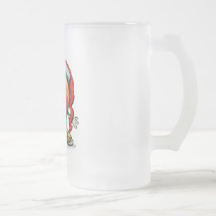 Basketball Christmas Frosted Glass Beer Mug