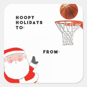 Basketball Christmas Gift Tags