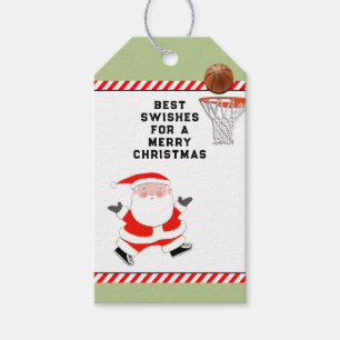 Basketball Christmas Gift Tags