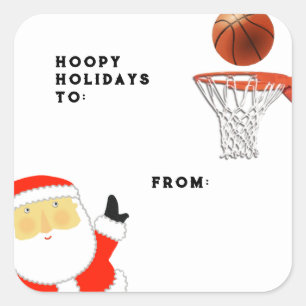Basketball Christmas Gift Tags
