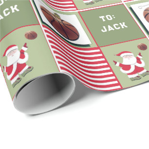 Basketball Christmas Gift Wrapping Paper