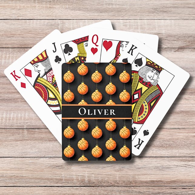 Basketball Christmas Holiday Decorations Name Playing Cards (Creator Uploaded)