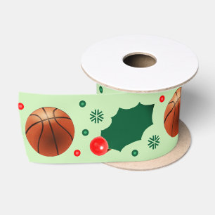 Basketball Christmas Holiday Gift Satin Ribbon