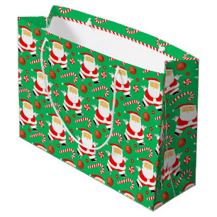 Basketball Christmas Holiday Large Gift Bag