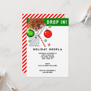 Basketball Christmas Holiday Party Invitation