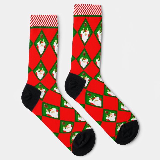 Basketball Christmas Holiday Socks (Right)