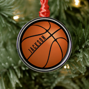 Basketball Christmas Metal Tree Decoration