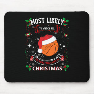 Basketball Christmas Mouse Mat