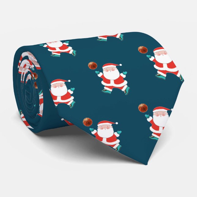 Basketball Christmas Novelty Tie (Rolled)