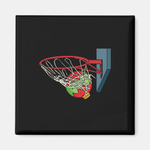 Basketball Christmas Pajama Cool Sport X-mas Ball Magnet