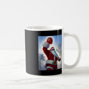 Basketball Christmas Santa Claus Dunking for Men a Coffee Mug