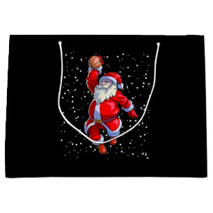 Basketball Christmas Shirt Men Boys Basketball San Large Gift Bag