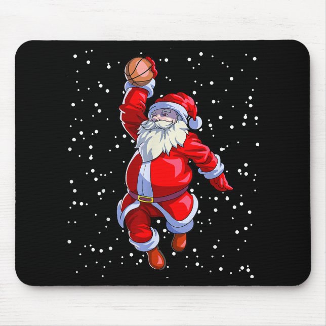 Basketball Christmas Shirt Men Boys Basketball San Mouse Mat (Front)