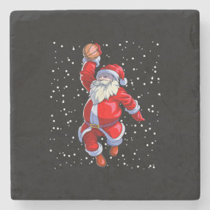 Basketball Christmas Shirt Men Boys Basketball San Stone Coaster