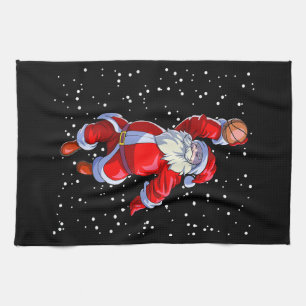 Basketball Christmas Shirt Men Boys Basketball San Tea Towel
