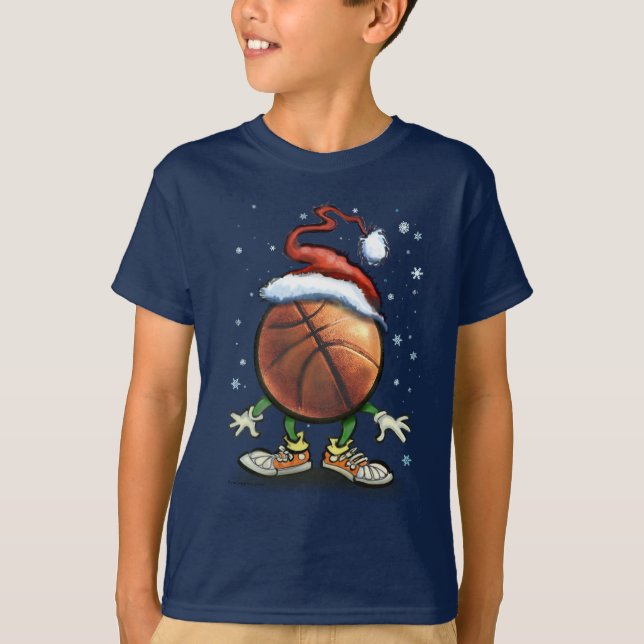 Basketball Christmas T-Shirt (Front)