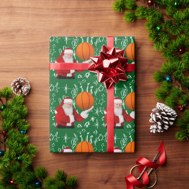 Basketball Christmas themed for Player Wrapping Paper (Holiday Gift)