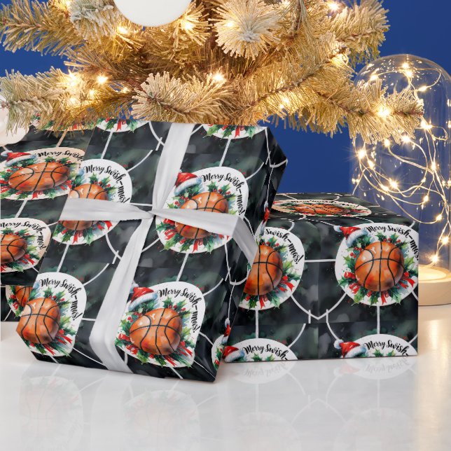Basketball Christmas themed  Wrapping Paper (Holidays)
