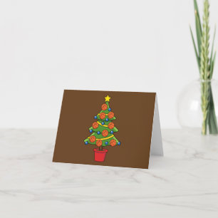 Basketball Christmas Tree Card
