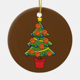 Basketball Christmas Tree Ceramic Tree Decoration