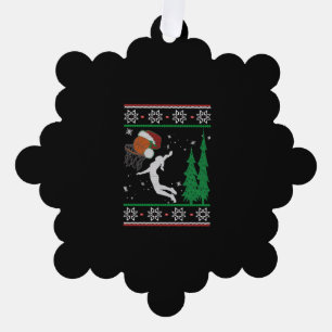 Basketball Christmas Tree Decoration Card