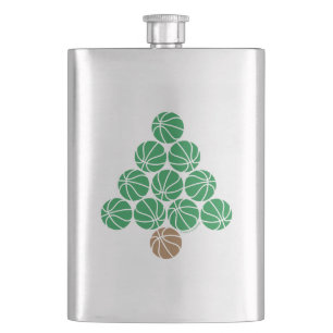 Basketball Christmas Tree Hip Flask