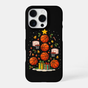 Basketball Christmas Tree Holiday Xmas Sports iPhone 16 Pro Case