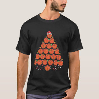 Basketball Christmas Tree Outfit Xmas  T-Shirt