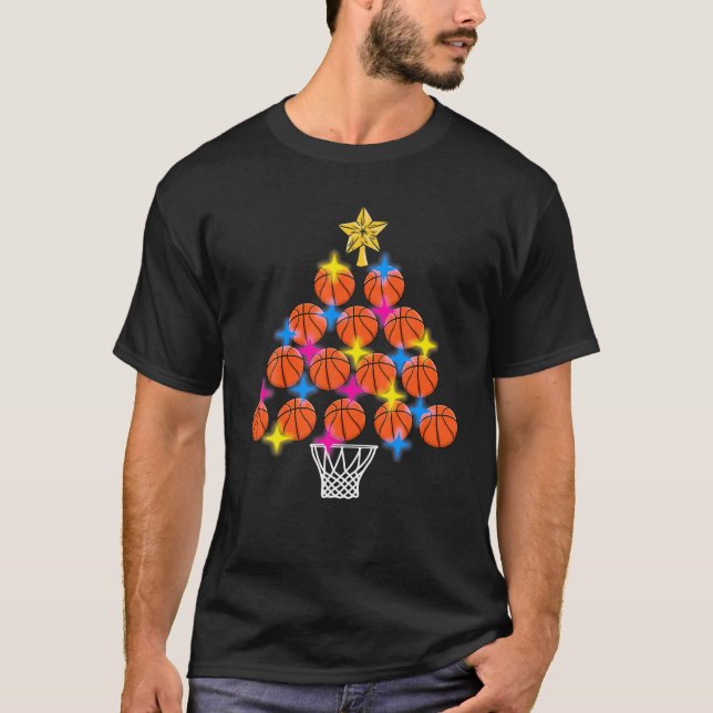 Basketball Christmas Tree | Sports Design | Men Wo T-Shirt (Front)