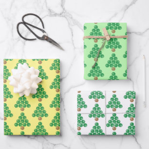 Basketball Christmas Tree Wrapping Paper Sheet