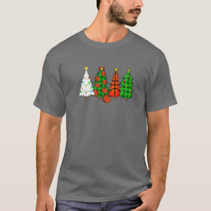 Basketball Christmas Trees Basketball Player Xmas T-Shirt