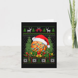 Basketball Christmas Ugly  Family Gifts Sport Love Card