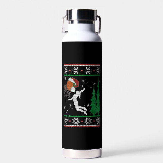 Basketball Christmas Water Bottle