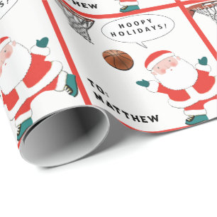 Basketball Christmas Wrapping Paper
