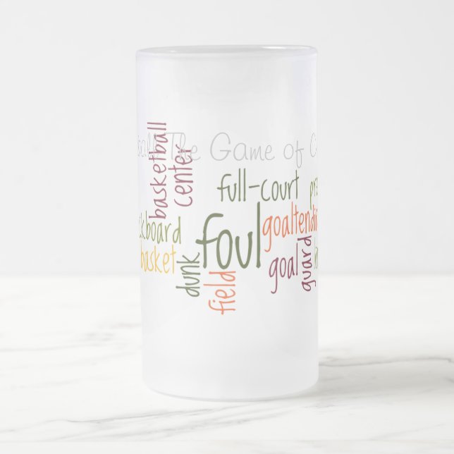 Basketball classic Game of Champions Frosted Glass Beer Mug (Center)