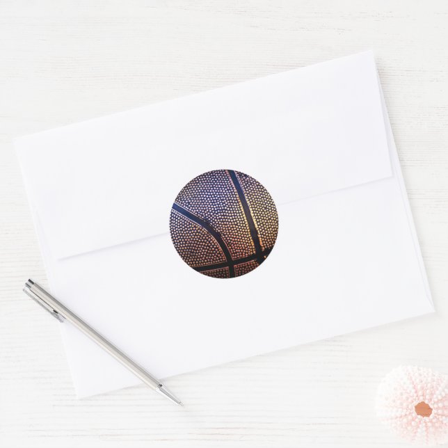 Basketball Classic Round Sticker (Envelope)