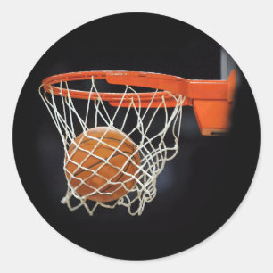 Basketball Classic Round Sticker